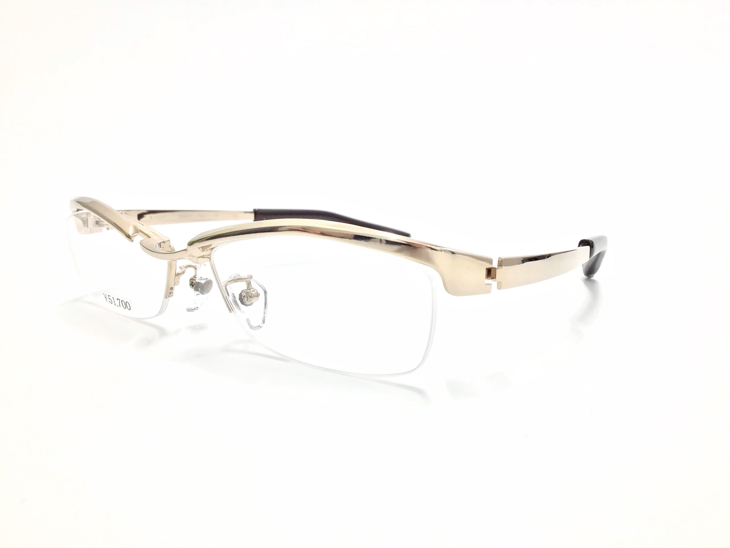 999.9 Titanium チタンメガネフレーム S-80T（ブラウン） - メガネ、老眼鏡